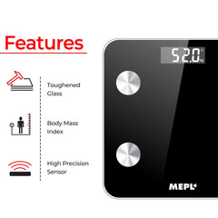 MEPL Smart Weighing Scale SE 263 LB - BLACK - mepl.store