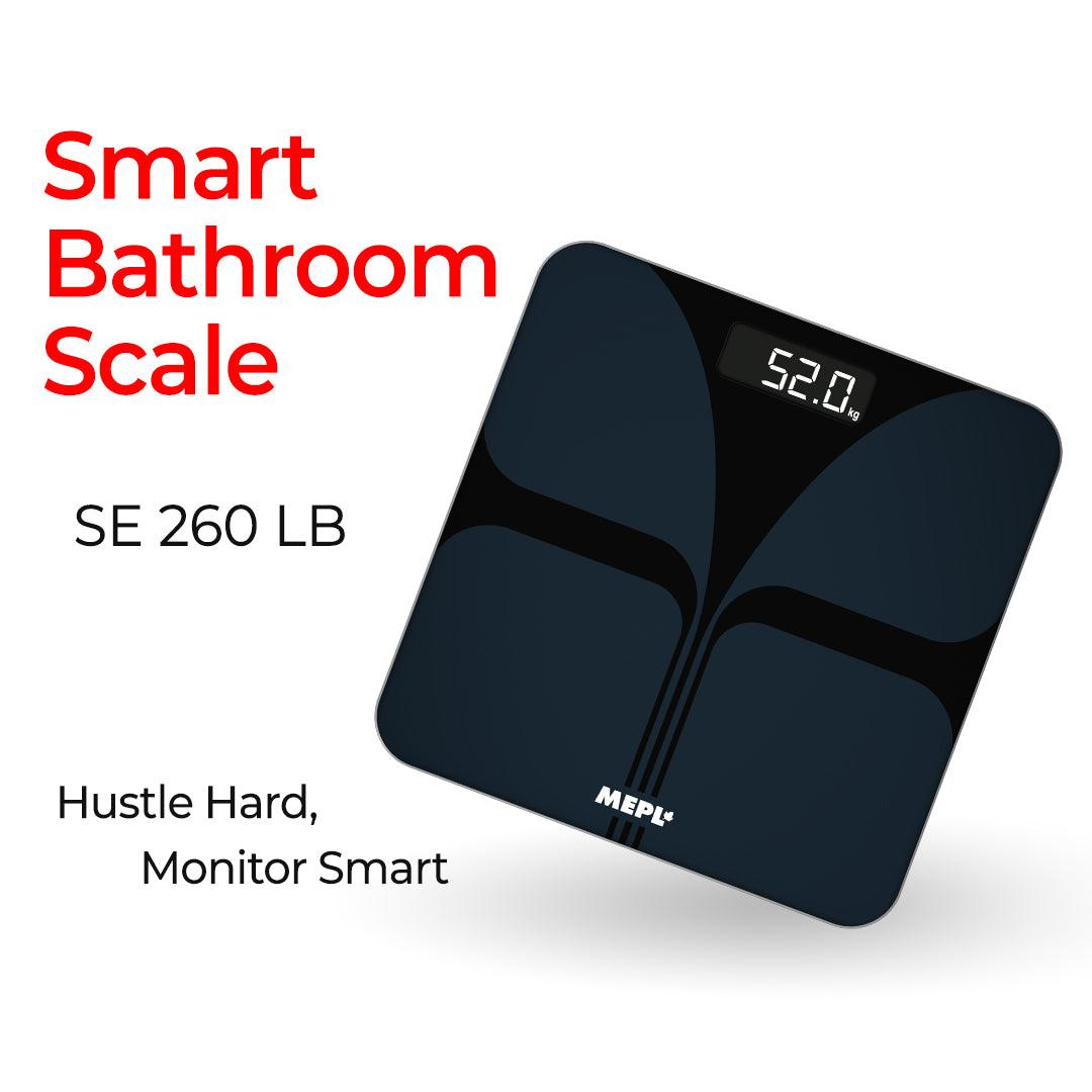 MEPL Smart Bathroom Weighing Scale SE 260 LB - BLACK - mepl.store